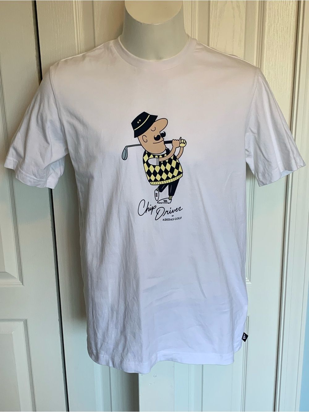 adidas Men’s White 'Chip Driver' Graphic T-Shirt